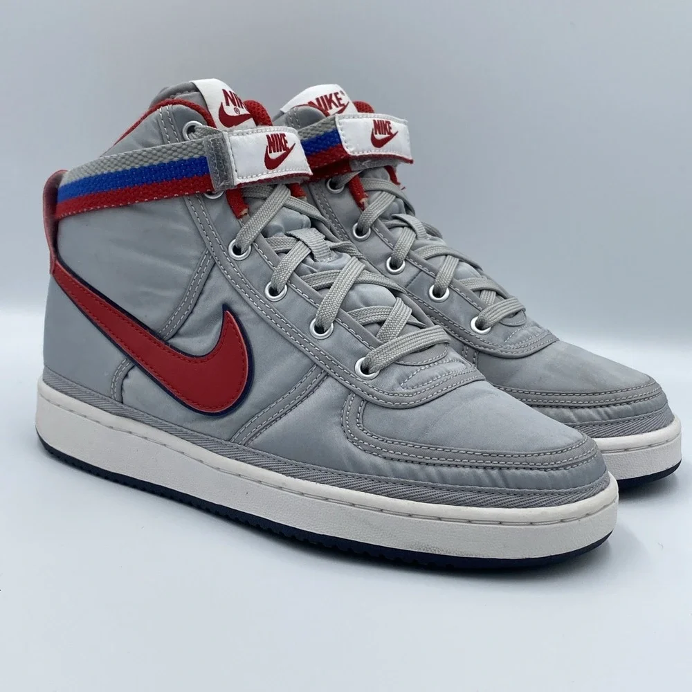 Nike Vandal High Supreme Metallic Silver Uni Red Women's 7 GS 5.5Y AH5253-002